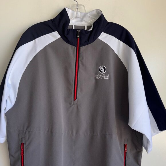 FJ FootJoy Short Sleeve Windbreaker Golf Jacket Men's Medium - Picture 2 of 10